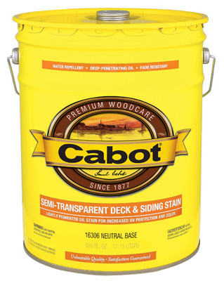 Cabot Samuel 16306-08 Neutral Base Voc Semi-transparent Deck & Siding Stain - 5 Gallon