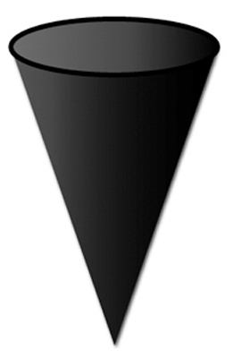 5238 7 Pieces Plastic Cone Display, Black