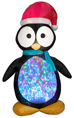 87752 7.5 Ft. Air Blown Penguin With Kaleidoscope