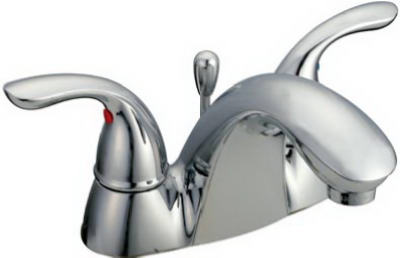 Upgraded 2 Lever Handle Lavatory Faucet, Chrome