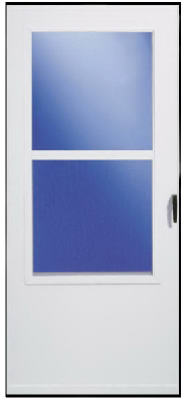 029831u 32 X 81 In. White Solid Wood Core Storm Door