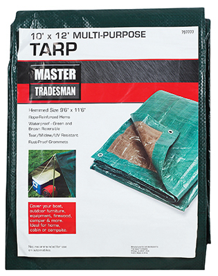 Mt 10 X 12 Green-brown 10 X 12 Ft. Polyethylene Storage Tarp Cover - Hunter Green & Brown
