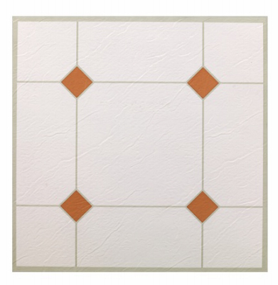 Max Co Kd0307 12.25 X 1.5 In. 5th Avenue Taupe & White Peel & Stick Vinyl Floor Tile - 30 Piece