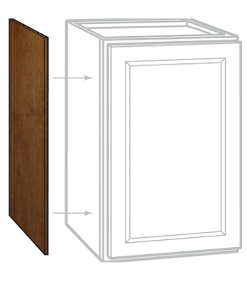 UPC 094803103389 product image for RSI Home Products Sales CBKAS1230-COG 2 Pack Cafe Finish Wall Cabinet End Panel | upcitemdb.com