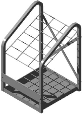6001-442 Angled Cut Pipe Rack With 18 Rectangular Slots