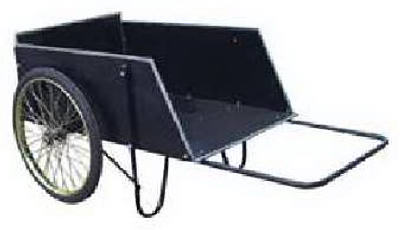 Ytl22106 Heavy Duty Wood Push Farm & Yard Cart - 14 Cu. Ft.