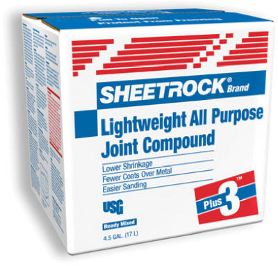 380285 4.5 Gallon Plus 3 Lightweight Ready Mix Wallboard Joint Compound