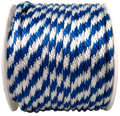 P7240s0200bwfr 0.63 In. X 200 Ft. Blue & White Solid Braid Polypropylene Rope