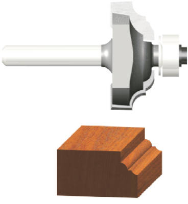 23154 0.19 In. Radius Carbide Tipped Classical Router Bit