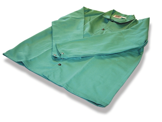 99420 Fire Stop Jacket With Snap Fasteners, Large - Green