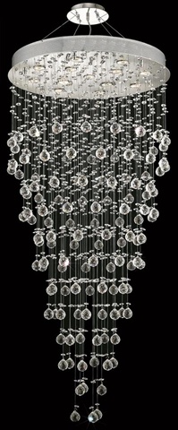 2006g28c-ec 28 D X 30 In. Galaxy Collection Large Hanging Fixture - Elegant Cut, Chrome