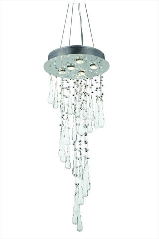 2028g36c-glw-rc 16 Dia. X 36 H In. Comet Collection Large Hanging Fixture - Royal Cut, Chrome Finish