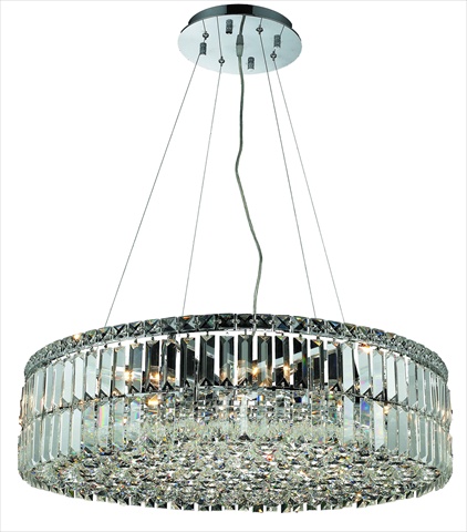 2030d28c-rc 28 Dia. X 7.5 H In. Maxim Collection Hanging Fixture - Royal Cut, Chrome Finish