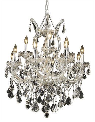 2800d27c-rc 27 Dia. X 26 H In. Maria Theresa Collection Hanging Fixture - Royal Cut, Chrome Finish