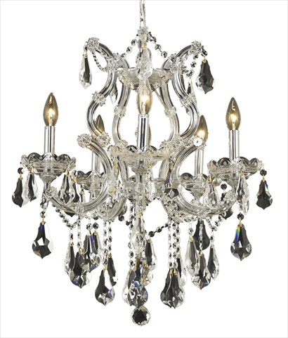 2801d20c-rc 20 W X 25 H In. Maria Theresa Collection Hanging Fixture - Royal Cut, Chrome Finish