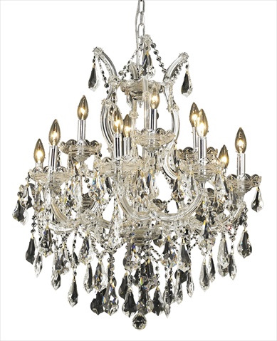 2801d27c-rc 27 W X 26 H In. Maria Theresa Collection Hanging Fixture - Royal Cut, Chrome Finish