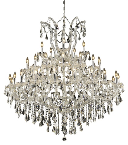 2801g52c-rc 52 W X 54 H In. Maria Theresa Collection Large Hanging Fixture - Royal Cut, Chrome Finish