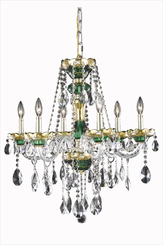7810d24gn-rc 24 Dia. X 27 H In. Alexandria Collection Hanging Fixture - Green Finish, Royal Cut