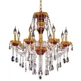 7810d26g-rc 26 Dia. X 28 H In. Alexandria Collection Hanging Fixture - Gold Finish, Royal Cut