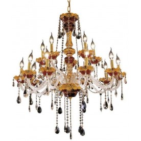 7810g35g-ec 35 Dia. X 37 H In. Alexandria Collection Large Hanging Fixture - Gold Finish, Elegant Cut