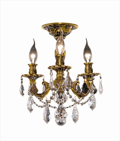 Elegant Lighting 9203f13fg-rc 13 Dia. X 14 H In. Rosalia Collection Flush Mount - French Gold Finish, Royal Cut
