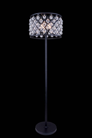 Elegant Lighting 1204fl20mb-rc 20 Dia. X 72 H In. Madison Floor Lamp - Mocha Brown, Royal Cut Crystals