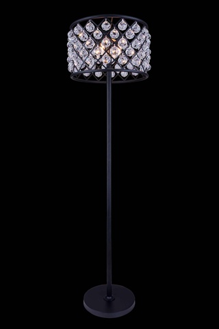 Elegant Lighting 1206fl20mb-rc 20 Dia. X 72 H In. Madison Floor Lamp - Mocha Brown, Royal Cut Crystals