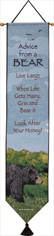 Ww-8818-12345 Advice From A Bear Decorative Bell Pull, Blue