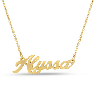 Alyssa Nameplate Necklace In Gold