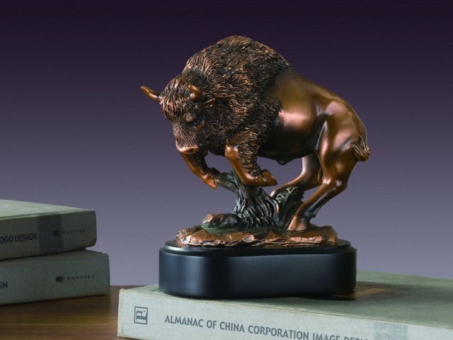 UPC 752561821906 product image for F Buffalo Bronze Plated Resin Sculpture | upcitemdb.com