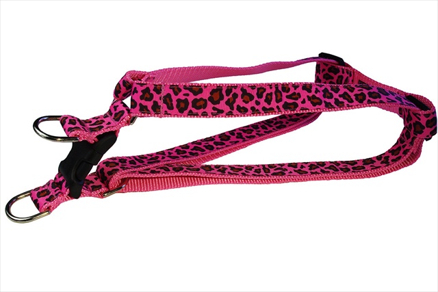 Leopard Dog Harness, Pink - Medium