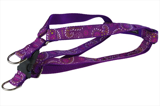Pretty Paisley Dog Harness, Purple - Small