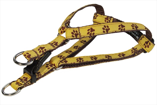 Puppy Paws Dog Harness, Yellow & Brown - Extra Small