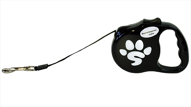 Retrac Leash - Sdw Logo Blk-1 Wear Retractable Dog Leash, Black - 10 Ft.