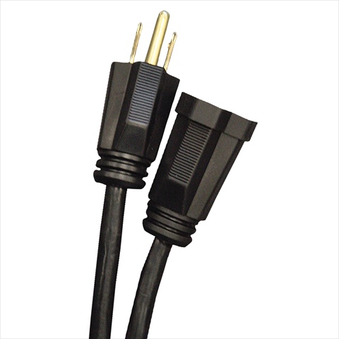 02-00034 10 Ft. Working Extension Cord & Convention Center Coder - Black, Case Of 24