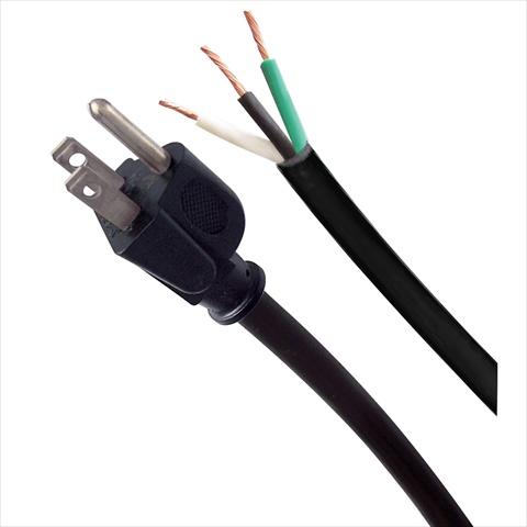 03-00060 9 Ft. 3-conductor Rubber Sj Repair Cords, 18-3 Gauge - Black, Case Of 25