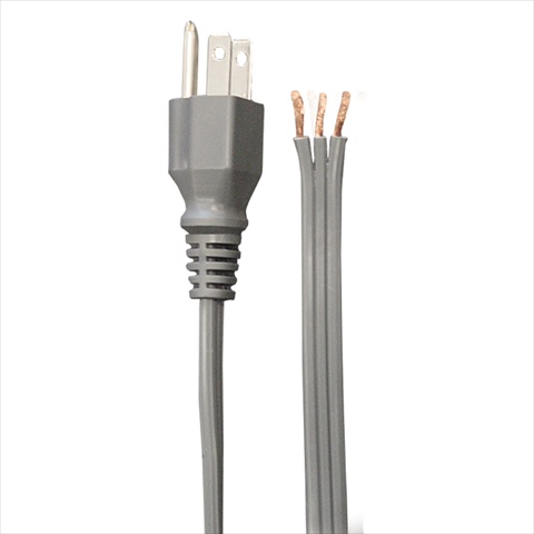 03-00050 6 Ft. Repair Cord, 3-conductor - Grey, Case Of 25