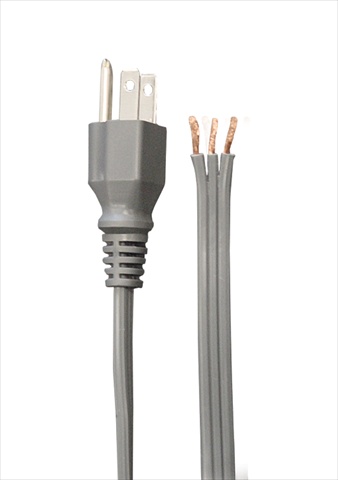 03-00051 8 Ft. Repair Cord, 3-conductor - Grey, Case Of 25