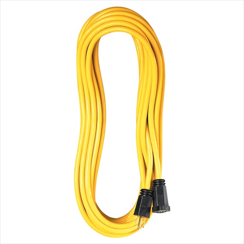 100 Ft. Extension Cord, 3-conductor - Yellow, Case Of 6