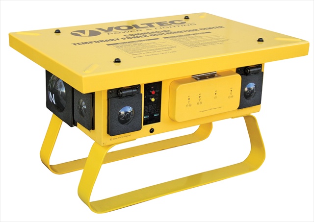 09-00375 Locking Temporary Power Box With 3 Gfci - 50 Amp, Yellow, Case Of 1