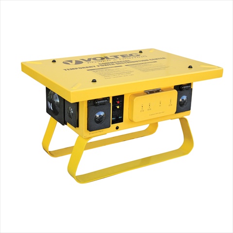 09-0t376 T-slot Temporary Power Box With 3 Gfci - 50 Amp, Yellow, Case Of 1