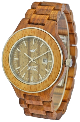 Zs-w1000a Mens Voyager Zebra Wood Watch