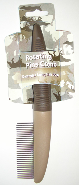 5920 Rotating Pins Pet Grooming Comb, Camouflage