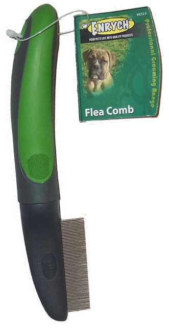 9872f Flea Pet Comb, Green And Gray Series