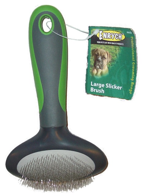 9862l Slicker Pet Brush, Green And Gray Series