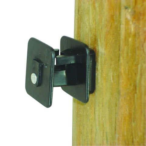 102166 Wood Post - Screw On Insulator - Wire, Black