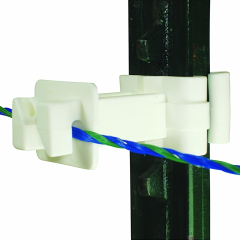 102173 T Post - 3 In. Extension Insulator - Polywire & Wire, White