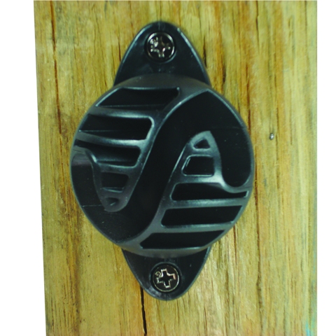 Wood Post, Nail On Insulator - Polyrope, Black