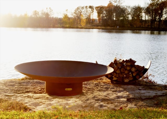 60 In. Asia Electronic Fire Pit, Natural Gas