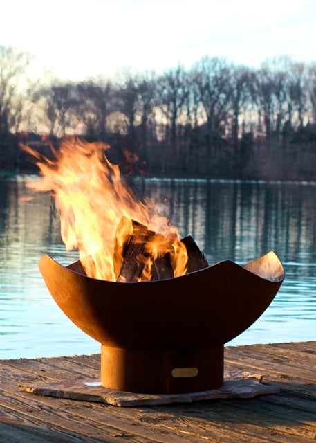 36 In. Manta Ray Match Lit Fire Pit, Propane